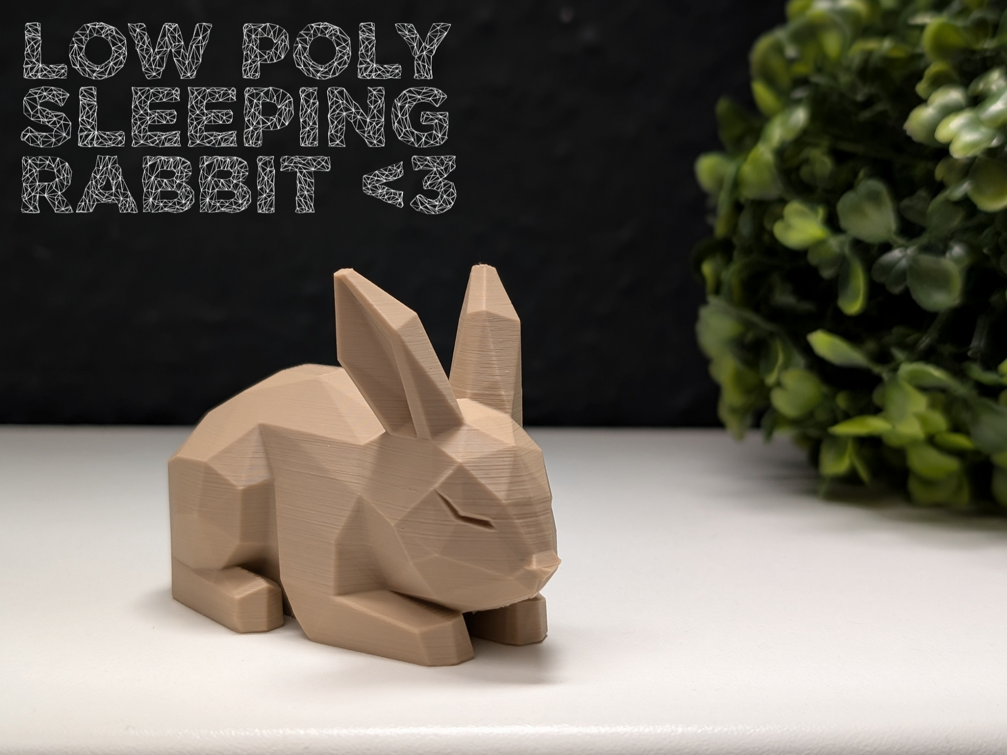 Low Poly Sleeping Rabbit - yap | Nexprint: Free 3D Model Downloads