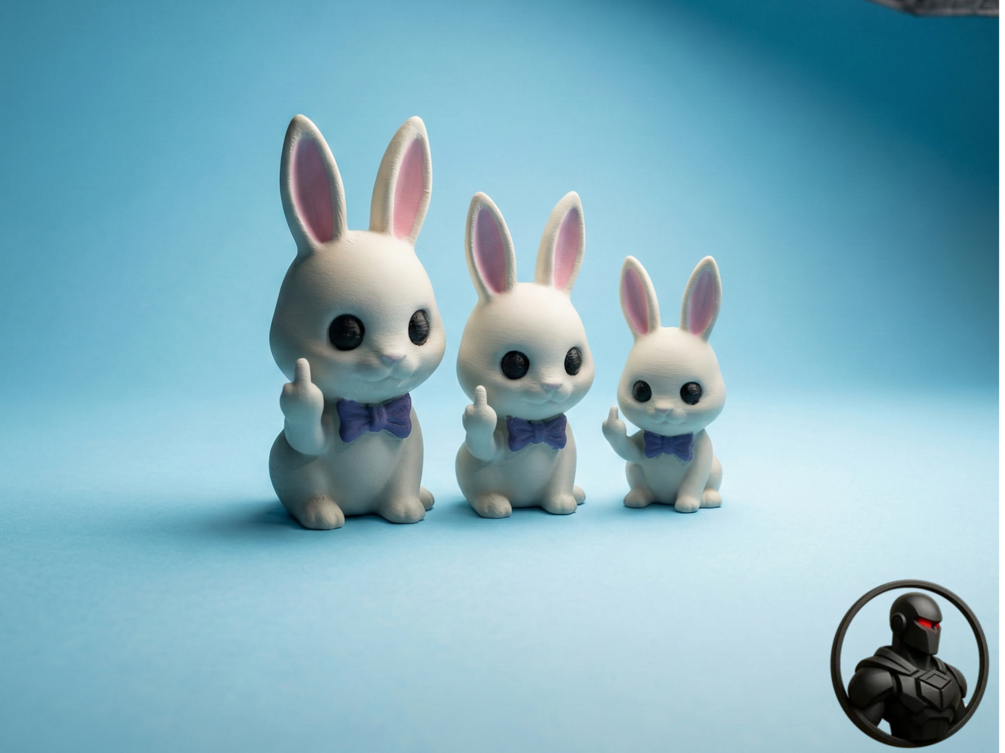 Rebellious Rabbits 🐰 Bad Bunnies Keychain Set (Cute but Rude!) - BlackMarketier | Nexprint ...