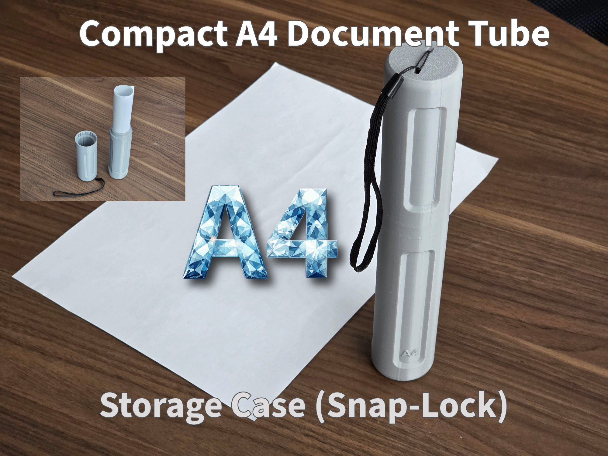 Compact A4 Document Tube - Dadikonna | Nexprint: Free 3D Model Downloads