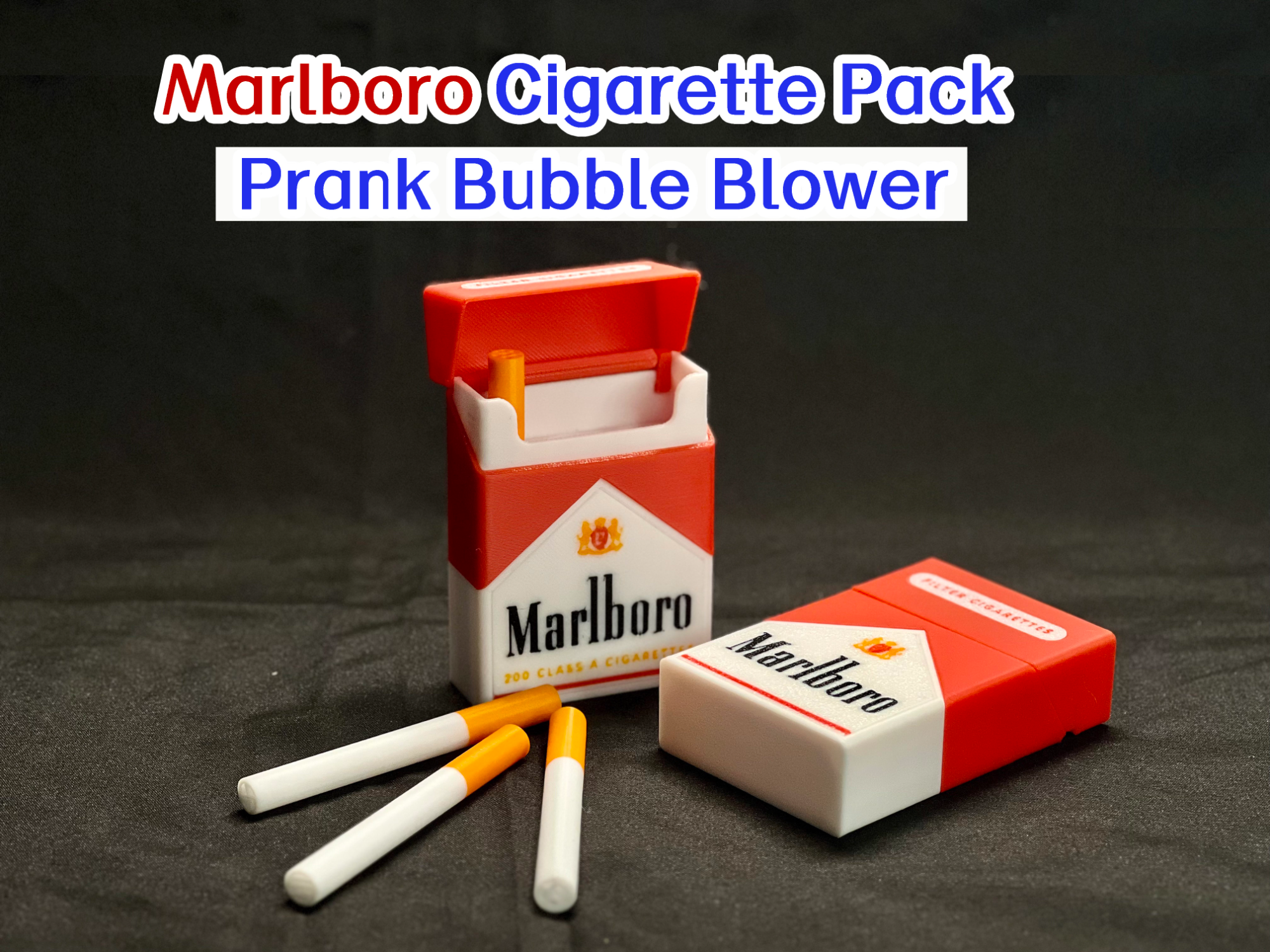 Marlboro Cigarette Pack Prank Bubble Blower - 3D-PARKER