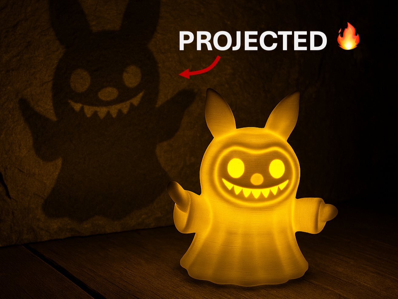 Halloween Labubu Ghost Shadow Lantern - Mdesign | Nexprint: Free 3D ...