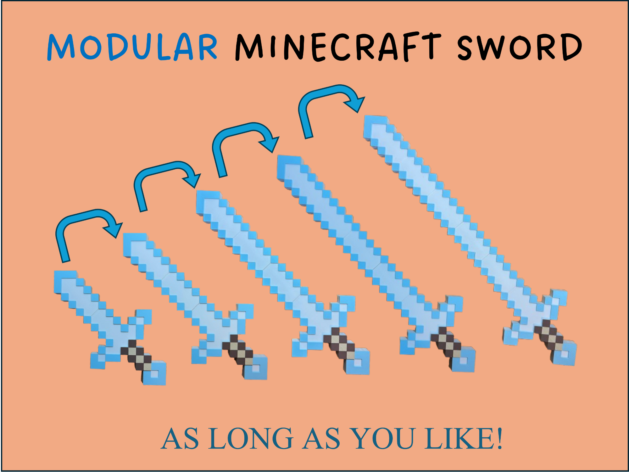 Minecraft Modular Sword - Big Simi | Nexprint: Free 3D Model Downloads