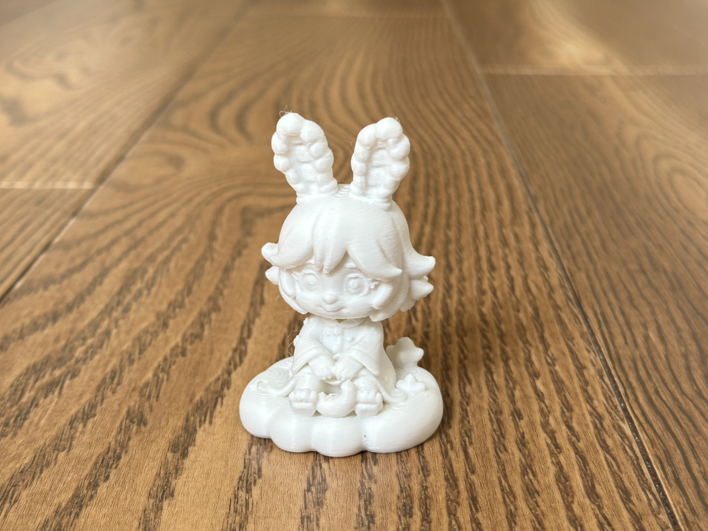 A Girl with Rabbit Ears Sitting Down - feiyu | Nexprint: Free 3D Model ...