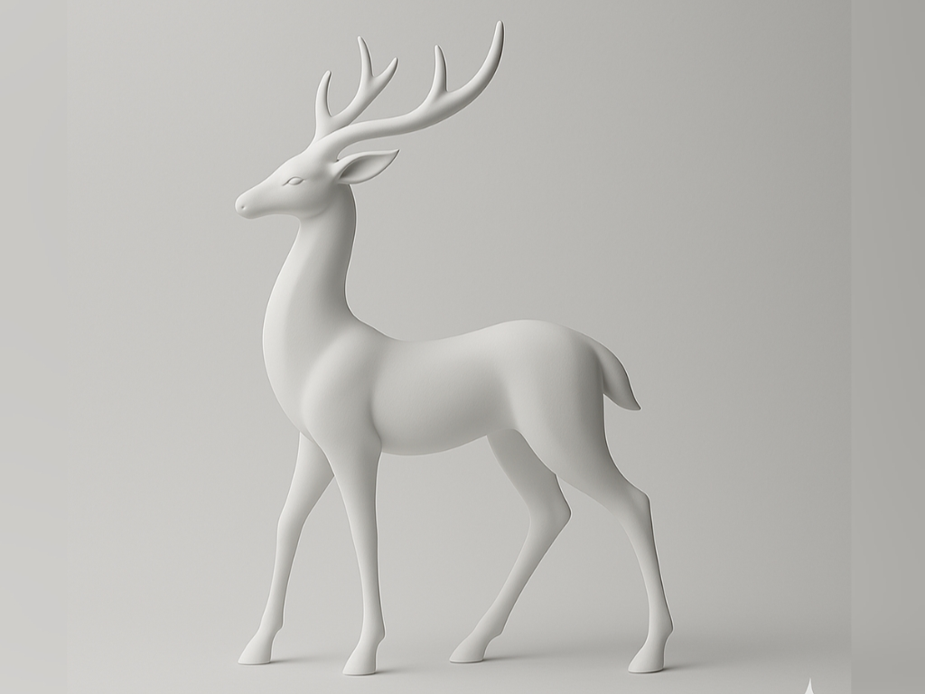 Minimalist Deer Sculpture - GJX3D | Nexprint: Free 3D Model Downloads