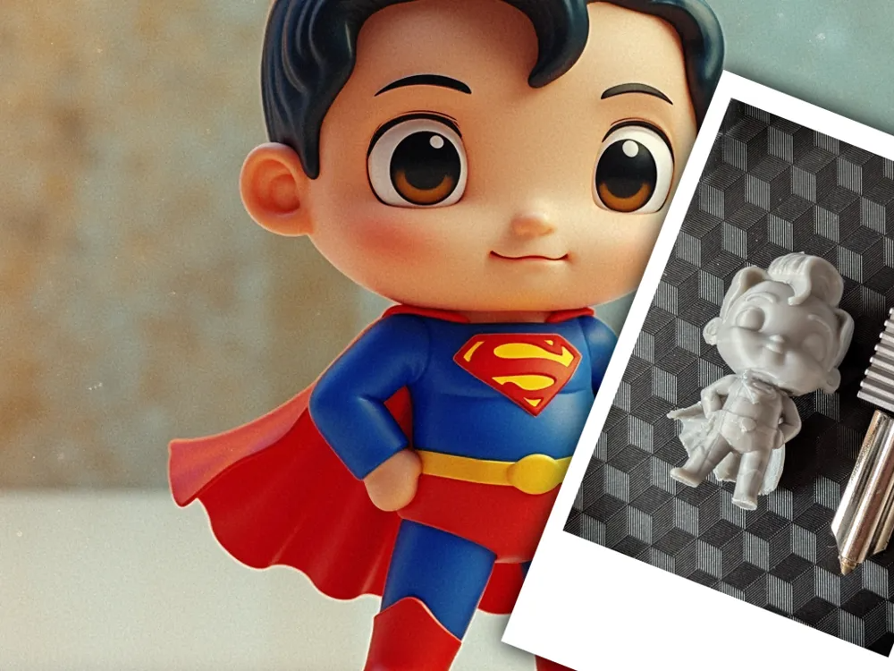 Mini Version Superman Superman - Mini Figurine - theLightning | Nexprint: Free 3D Model Downloads