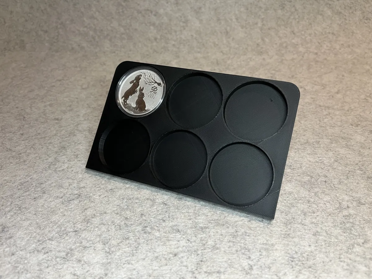 Display stand holder for 6 silver coins 1oz - design3d | Nexprint: Free ...