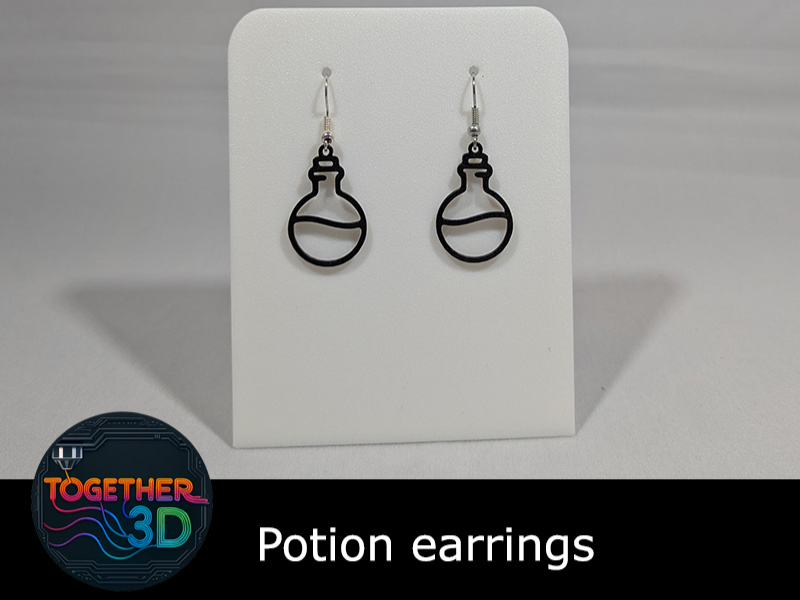 Potion earrings - Together 3D | Nexprint: Free 3D Model Downloads