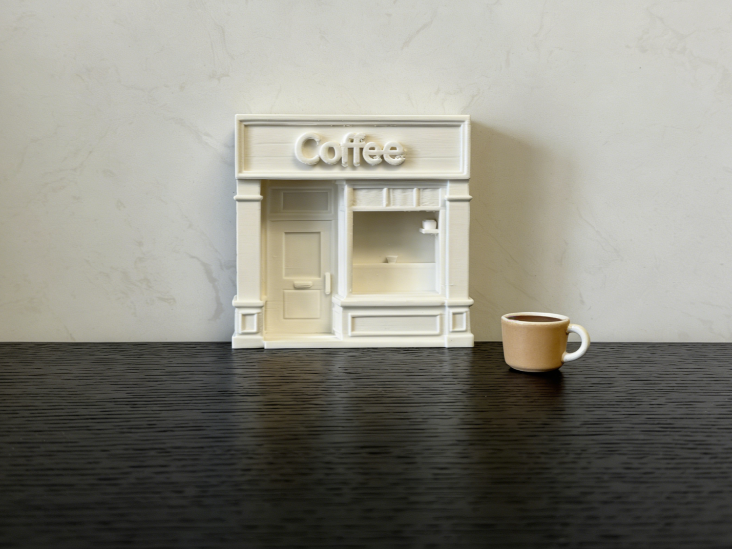 Street-corner café sign design—miniature architecture - jojo | Nexprint ...