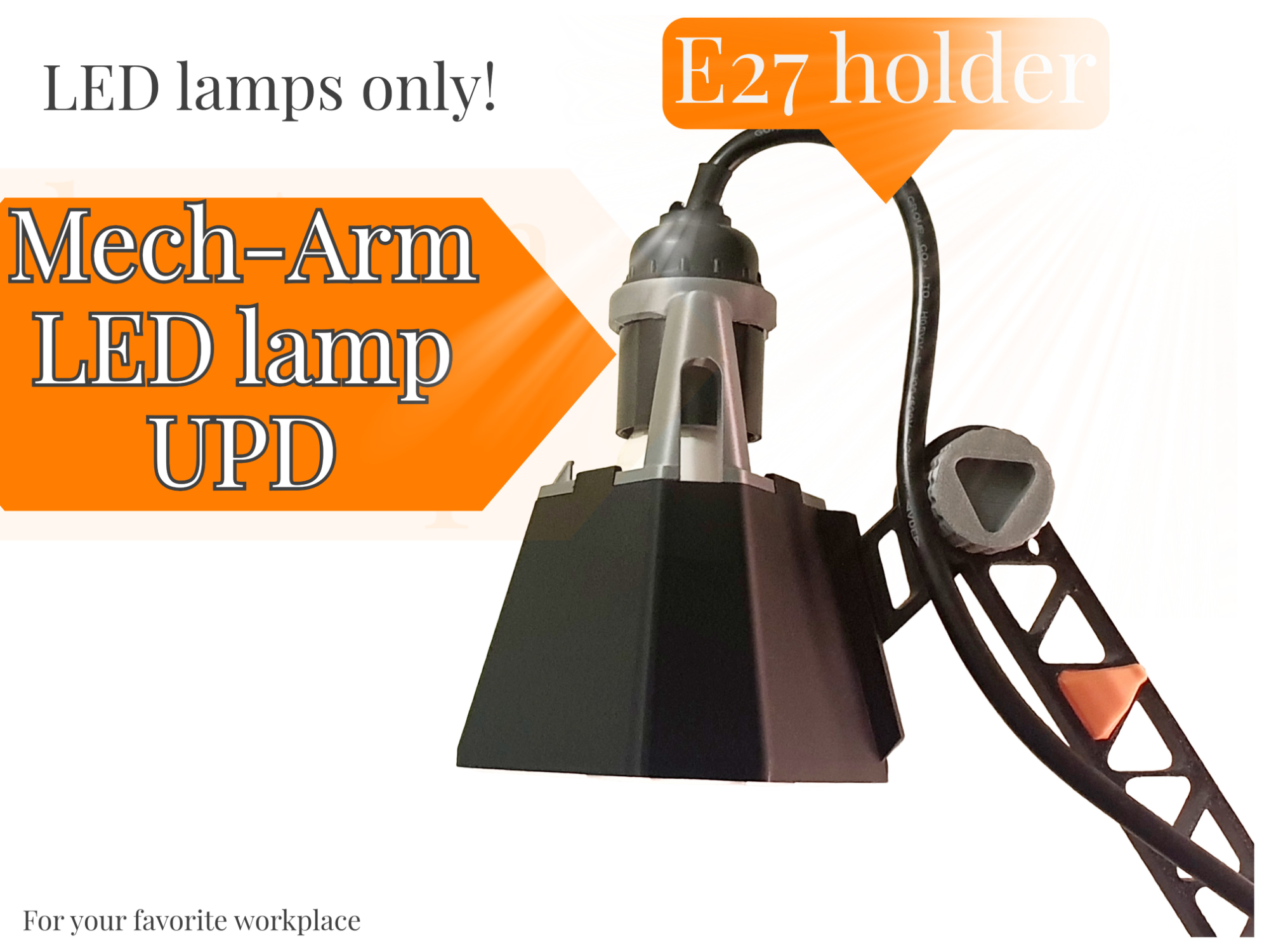 Mech Arm LED lamp with UPD - Dadikonna | Nexprint: Free 3D Model Downloads